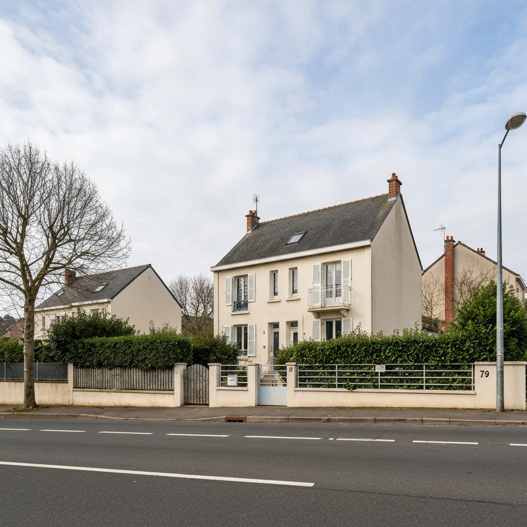 Vue aérienne de Vaux-le-Pénil montrant des maisons et des terrains pour une estimation immobilière