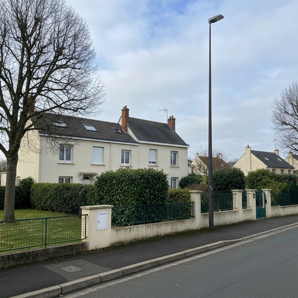 Vue aérienne d'une maison à Vaux-le-Pénil pour estimation immobilière