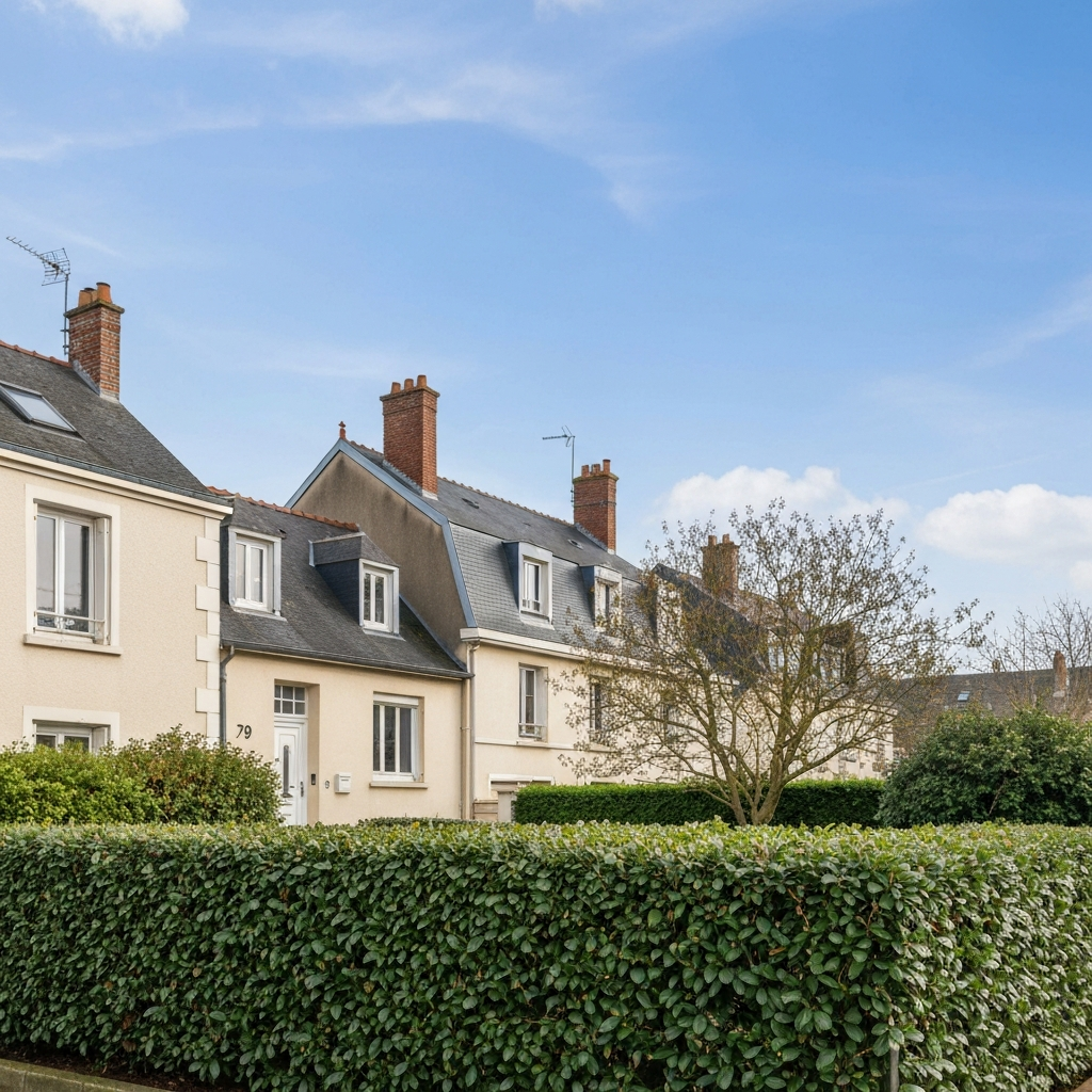 Vue aérienne de Vaux-le-Pénil avec des maisons résidentielles