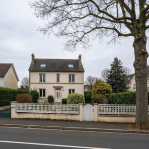 Vue aérienne de Livry-sur-Seine avec des maisons résidentielles