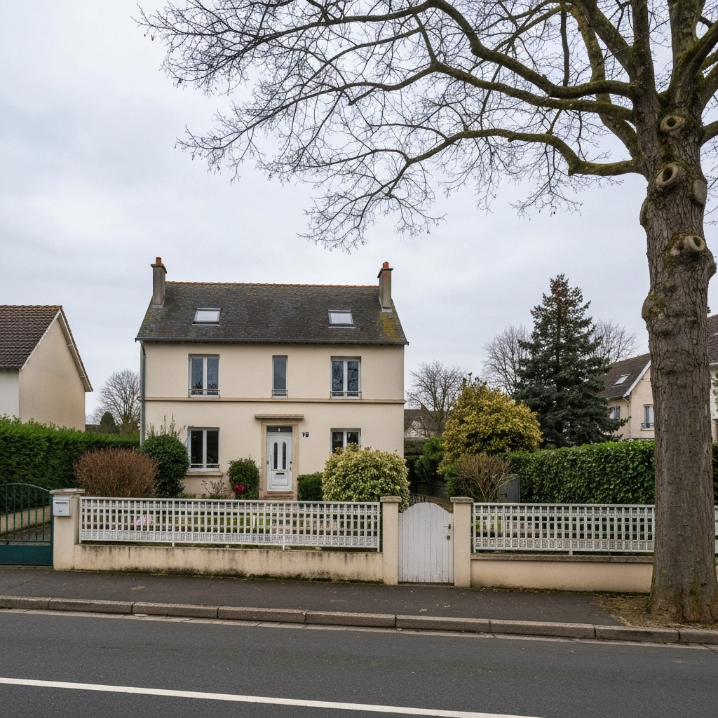 Vue aérienne de Livry-sur-Seine avec des maisons résidentielles