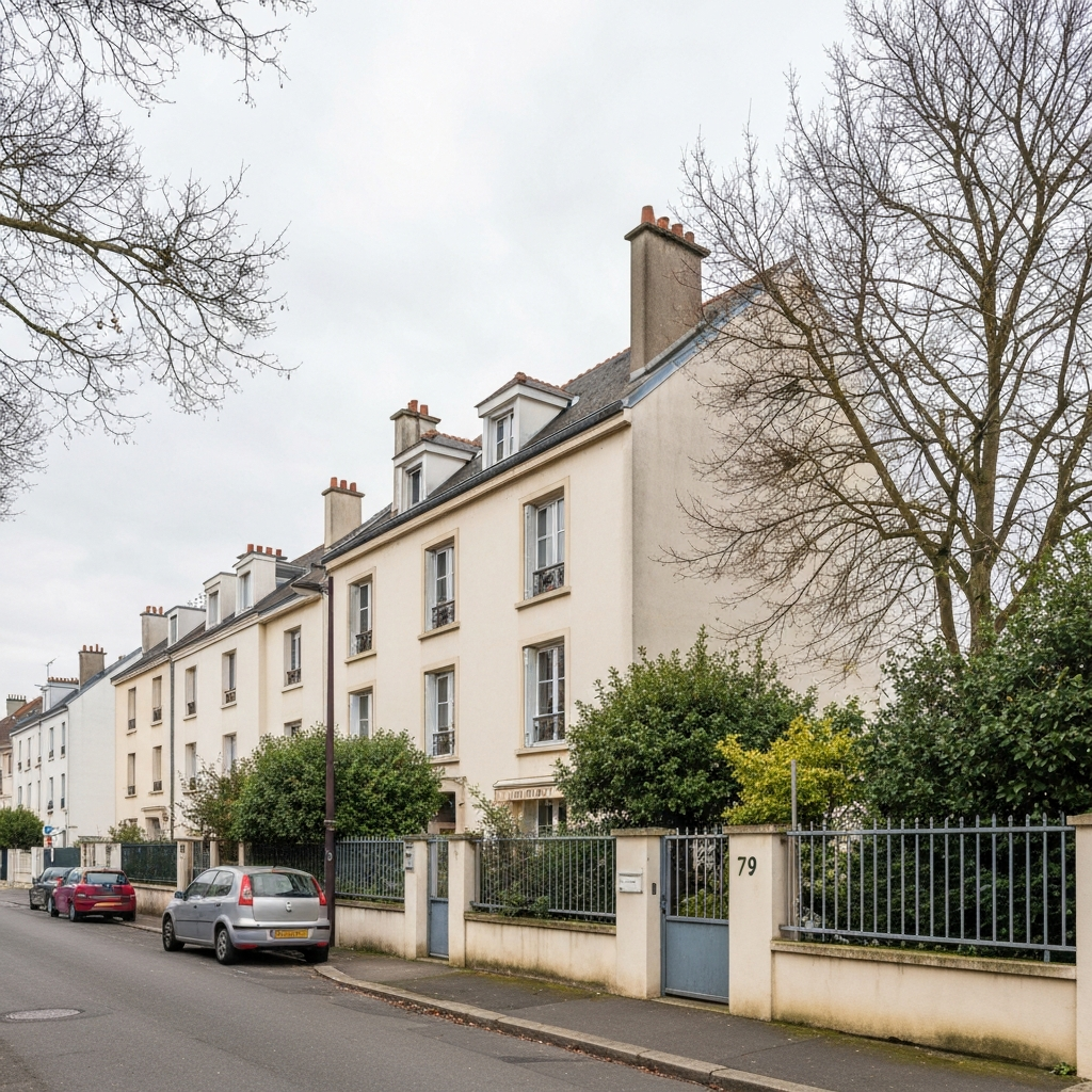 Vue aérienne de l'Avenue Hoche et du Parc Monceau à Paris